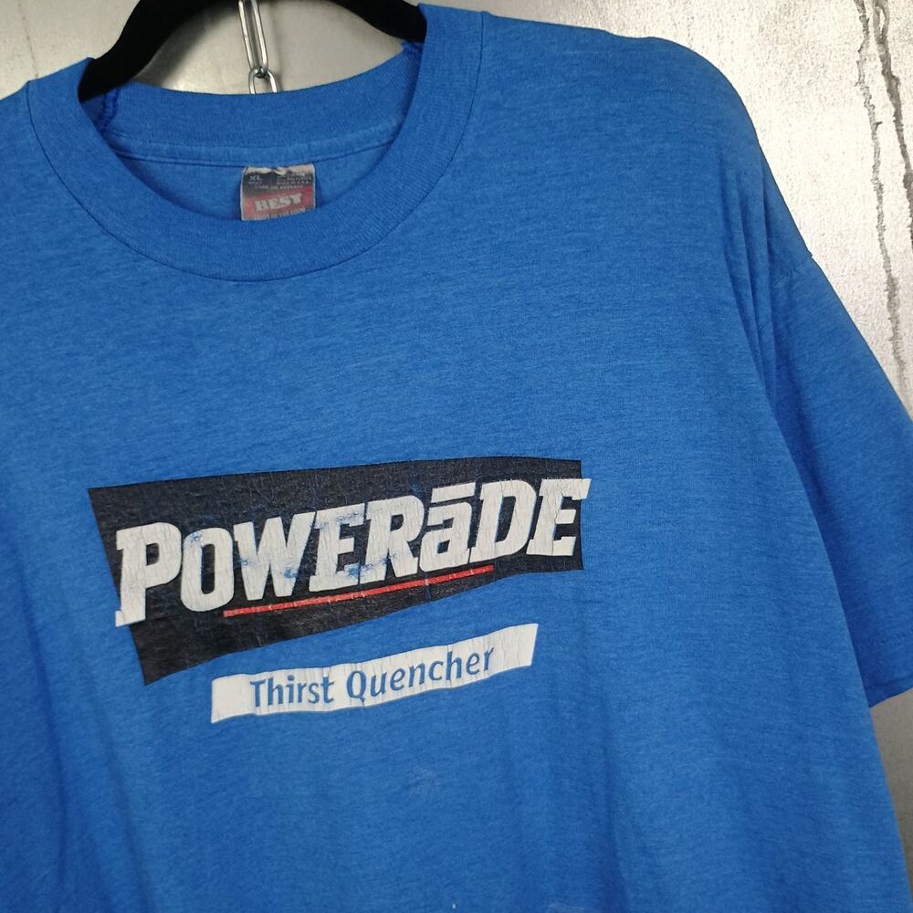 Powerade Tournament Champions Vintage 90s Soft 50/50 Blend Shirt XL Distressed